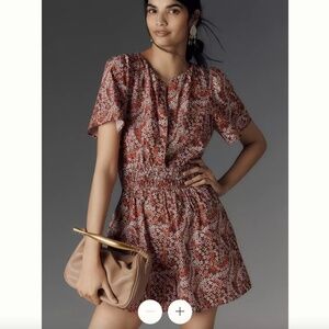 Anthropologie The Somerset Poplin Romper - NWT